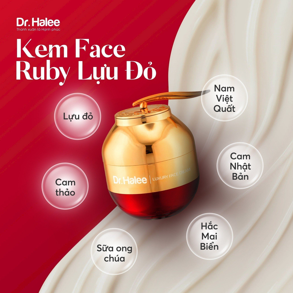 Combo kem dưỡng và serum trắng da cấp ẩm Dr.Halee