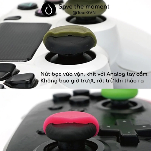 Bộ nút bọc Analog Skull & Co cho tay cầm Switch Pro Controller / PS5 / PS4 - Vỉ 3 cặp