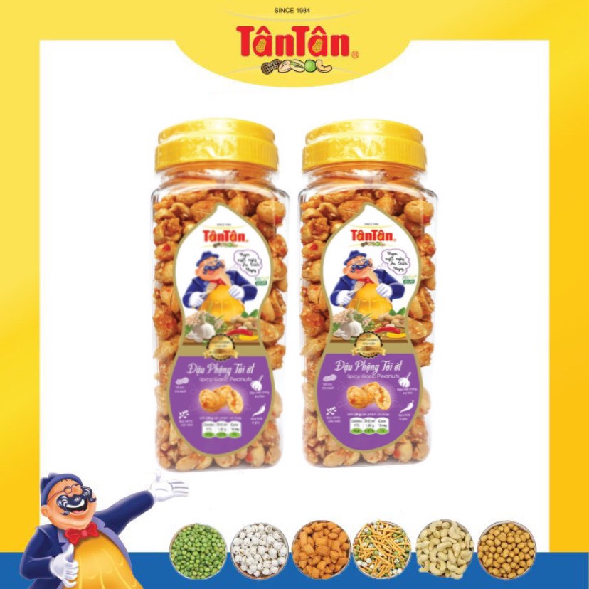 Combo 2 hũ Đậu phộng Tỏi ớt Tân Tân (275g/hũ)