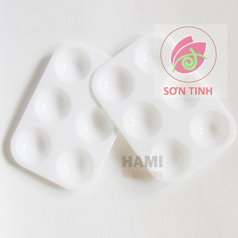 Khay Pha Màu 6 ô, bảng Palette