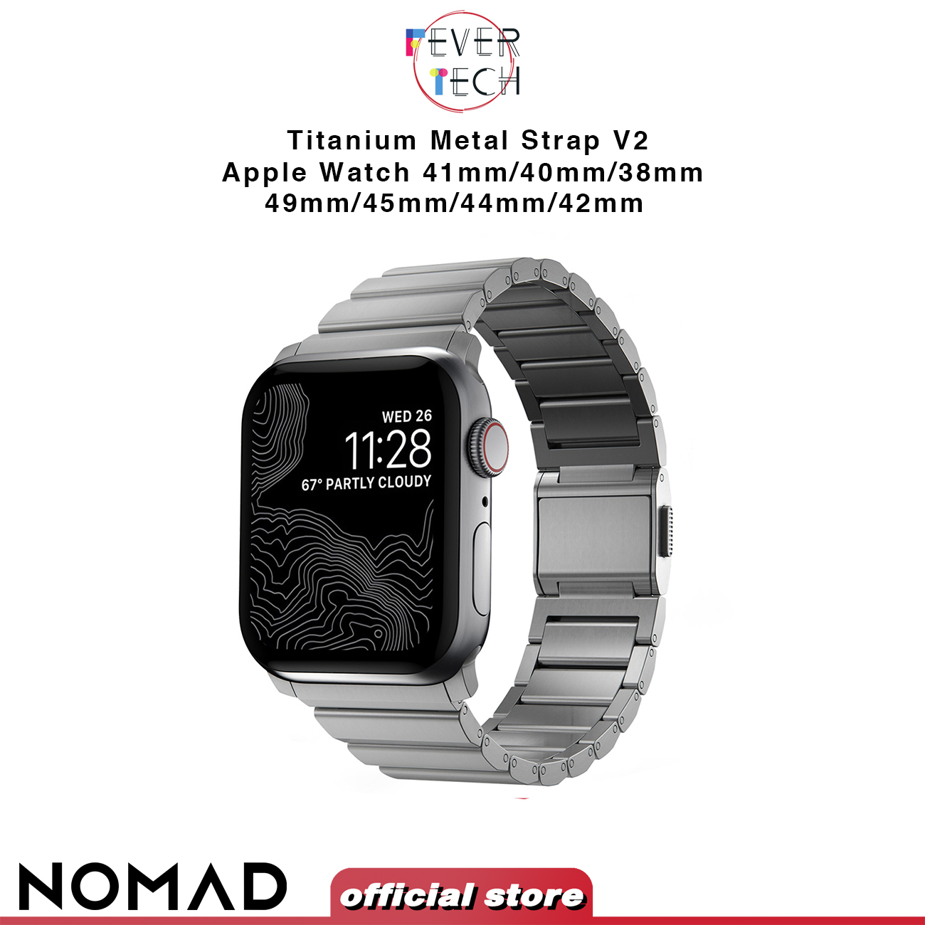 NOMAD Titanium Band Metal Strap/V2 for Apple Watch Series Ultra