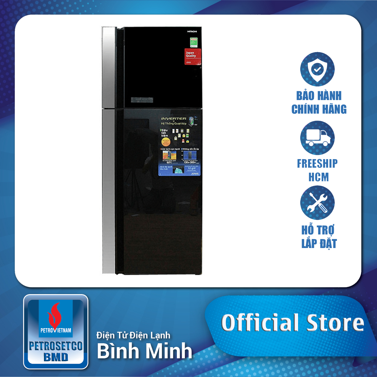 Tủ lạnh Hitachi R-FG560PGV8 GBK