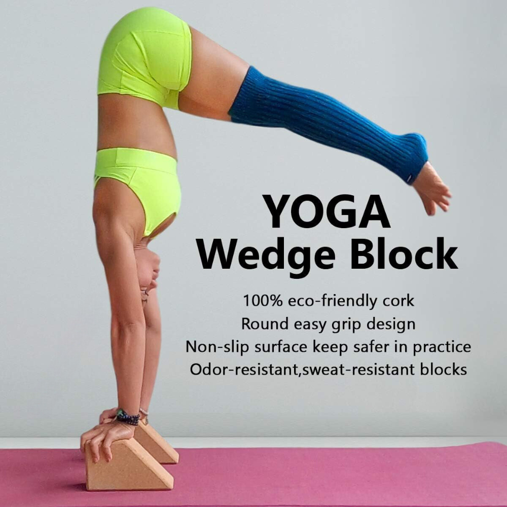 Multifunctional Cork Yoga Blocks 2 Pack - Trapezoid Yoga Block Set,  Regular+ Handstand Blocks + Wrist Support Wedge + Calf Stretch Wedge, Firm  Stretching Exercise Accessories price in Saudi Arabia,  Saudi Arabia