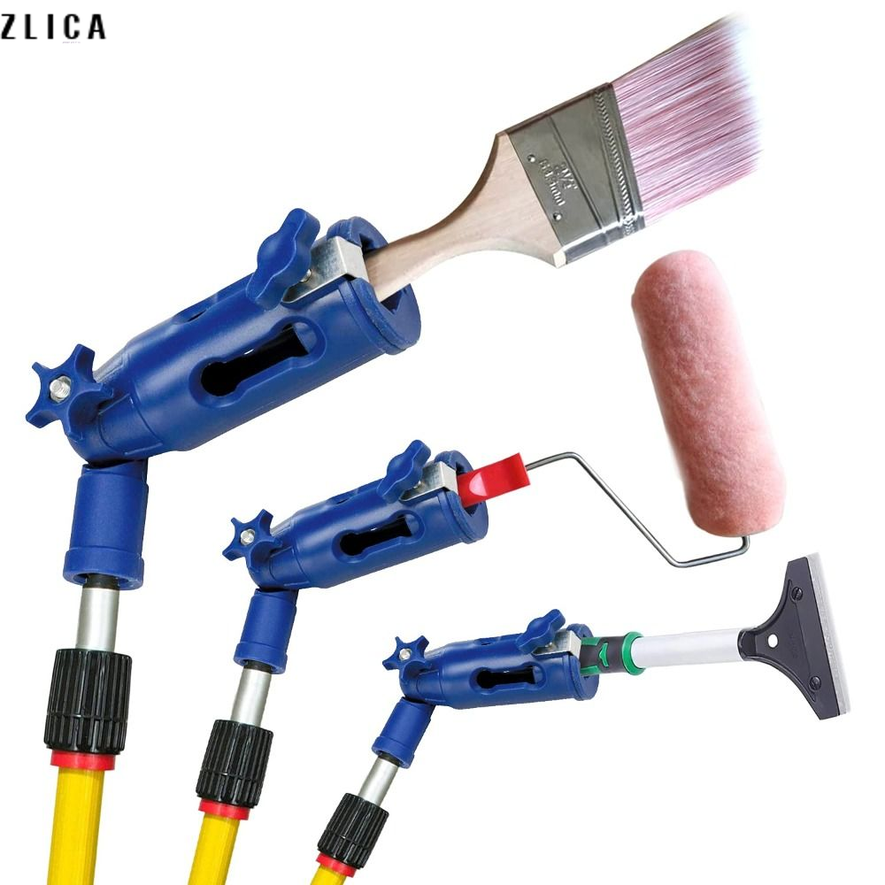 ZLICA Plastic Multi-Angle Paint Roller with Extension Pole - Perfect for Painting Walls Trim and High Ceilings - Paint Edger Tool for Easy and Precise Application