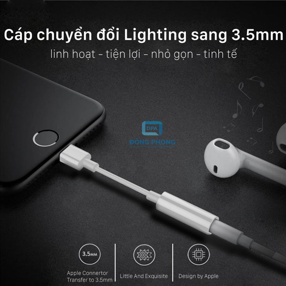 Jack Chuyển Cổng Lightning Sang 3.5mm iPhone Zin Bóc Máy
