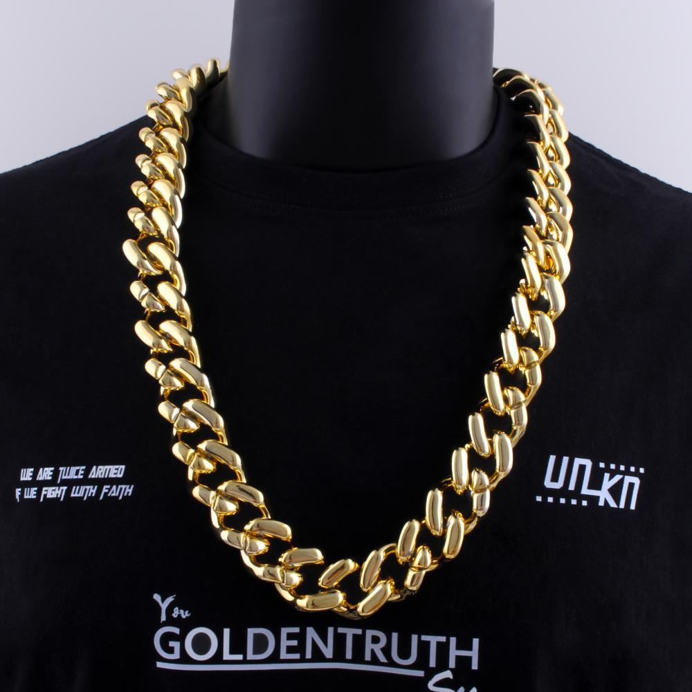 Must-have】Hip-Hop Rap Big Gold Chain Local Hero Male Super Thick Gold ...