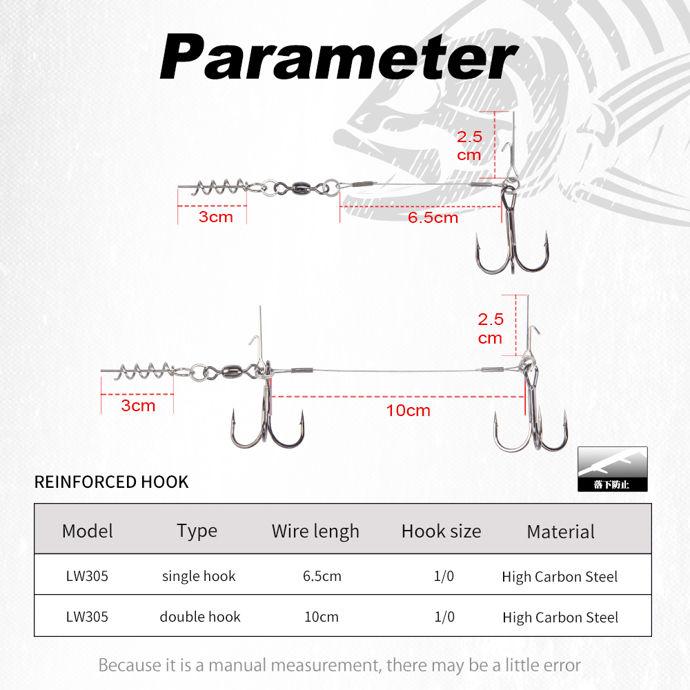 【SmartHorizon】Hunthouse soft lure rig single double hook rigging 9cm ...