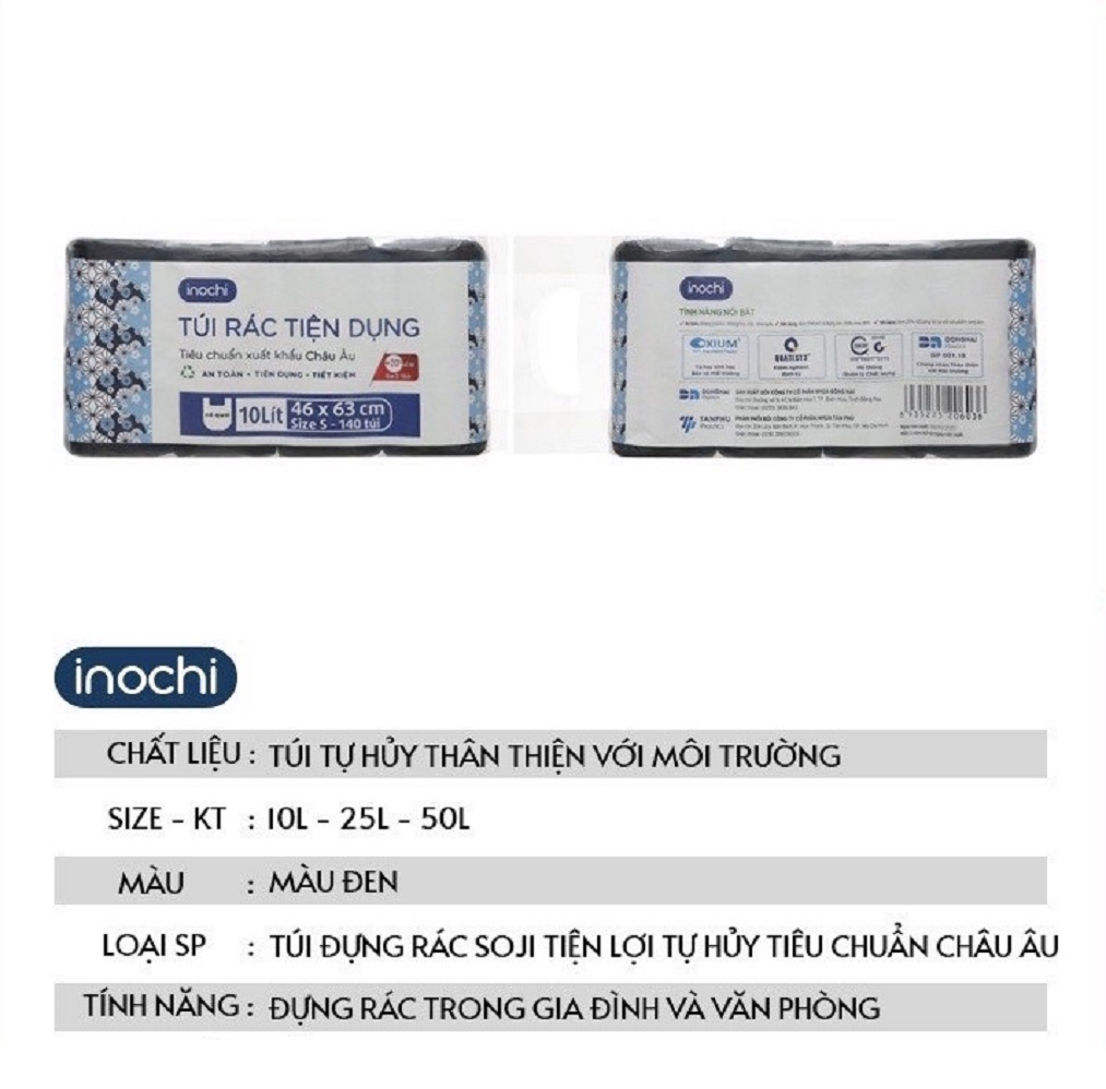 Thùng rác đạp chữ nhật Inochi Hiro (10L-15L-20L-30L)