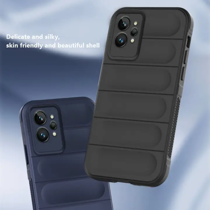 【Illusionary Shield】Sroof Case For Realme GT 2 Pro New liquid silicone case lens full wrapped skin feel solid color thickened non-slip anti-fall shock absorption Phone Case Back Cover