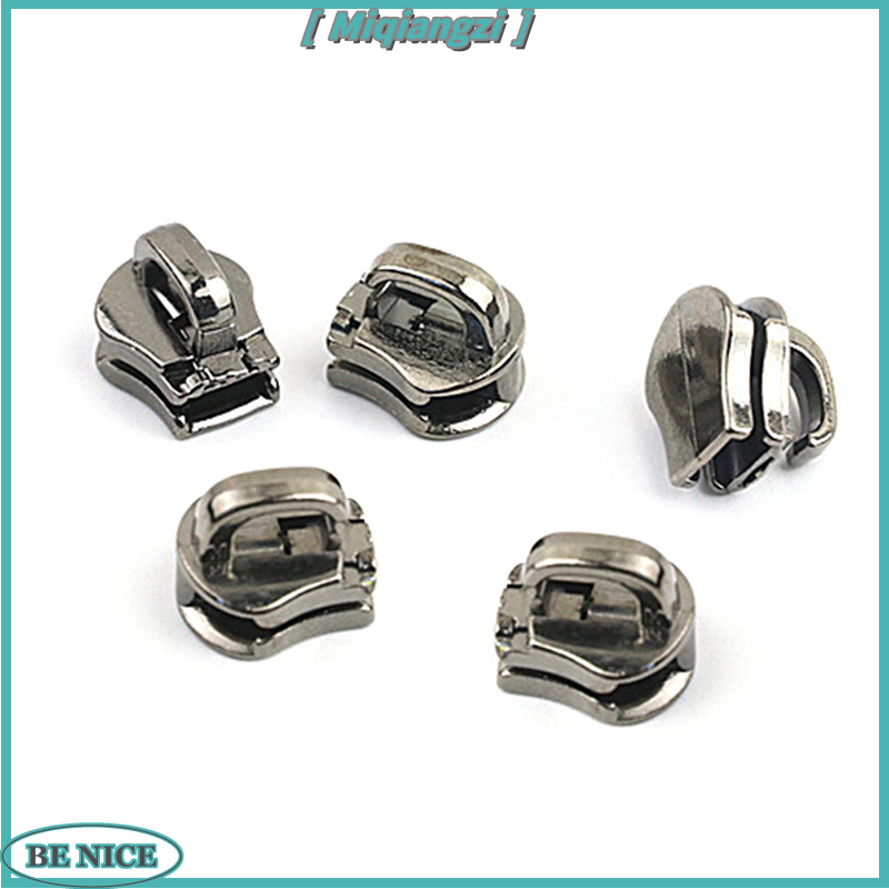 10Pcs 5# Metal Zipper Head Pull Slider Zip Lock Bag Luggage Garment DIY Repair Kit Hardware Accessories