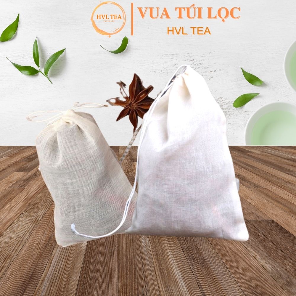 Túi lọc nấu ăn, túi lọc trà đủ cỡ, có dây rút - hvl tea