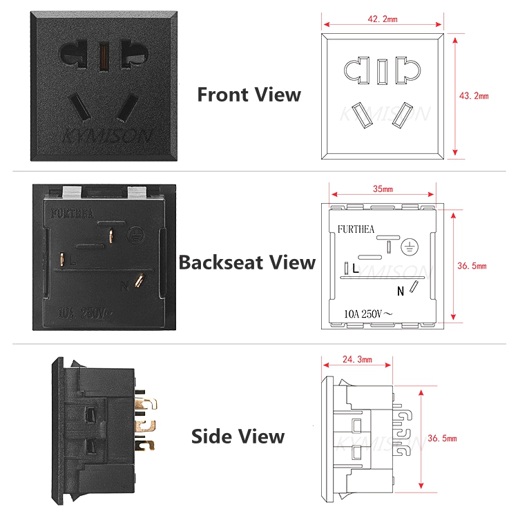 【Unique features】AU Power Socket Embedded 10A 5 Holes UPS PDU AU ...