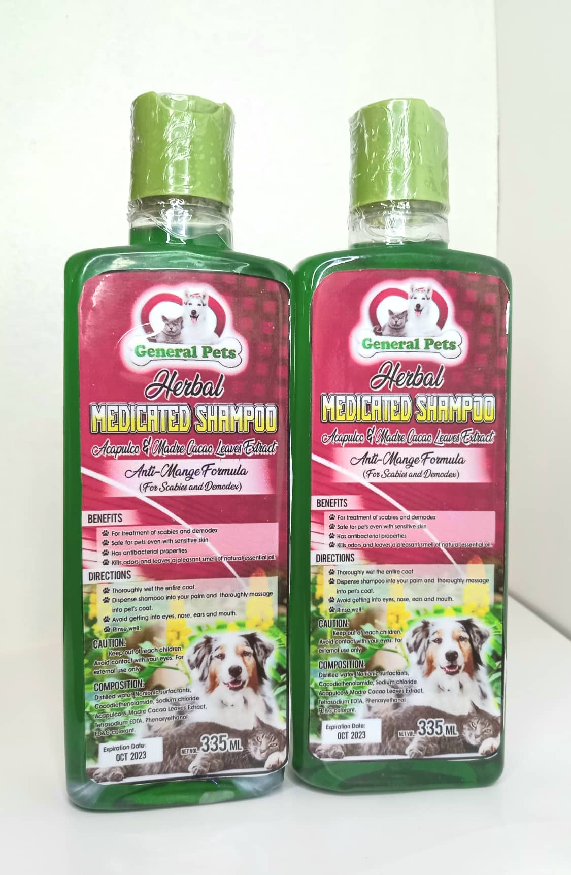 [VET SUPPORT] 2PCS GENERAL PETS HERBAL MEDICATED SHAMPOO ANTI MANGE