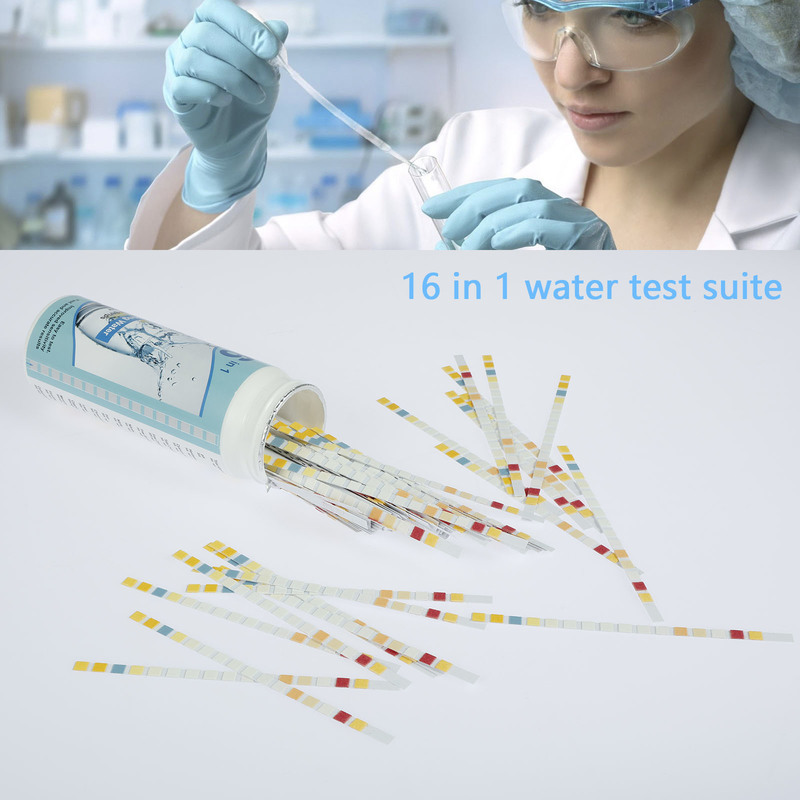 Everso 16 in 1 Water Testing Kit for Drink Water Accurate Water Test Strips Water Quality Testing Strips Water Quality Test Strip Accurate Water Testing Kit