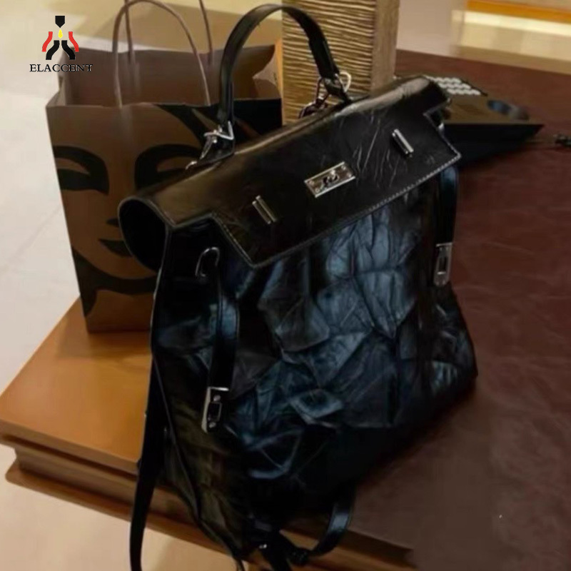 ELACCENT Women's backpack new large-capacity high-end shoulder crossbody bag
