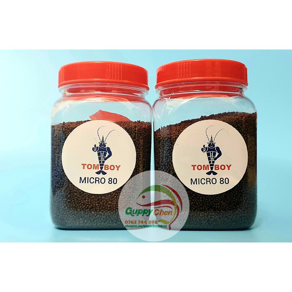 100gr cám micro 80 thức ăn dạng hạt nổi cho cá