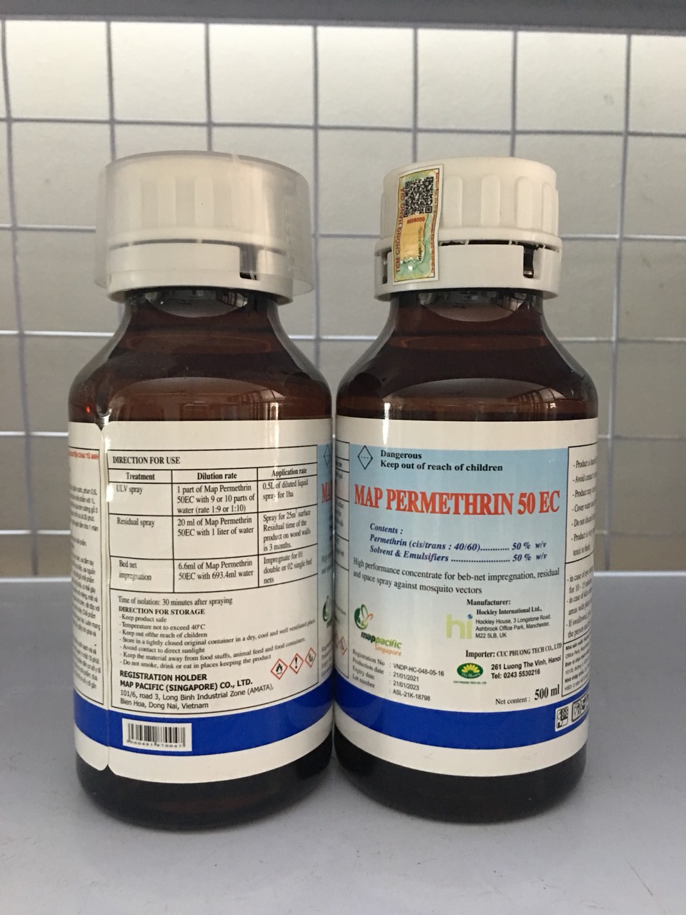 Thuốc diệt muỗi M.a.p Permethrin 50EC chai 500ml