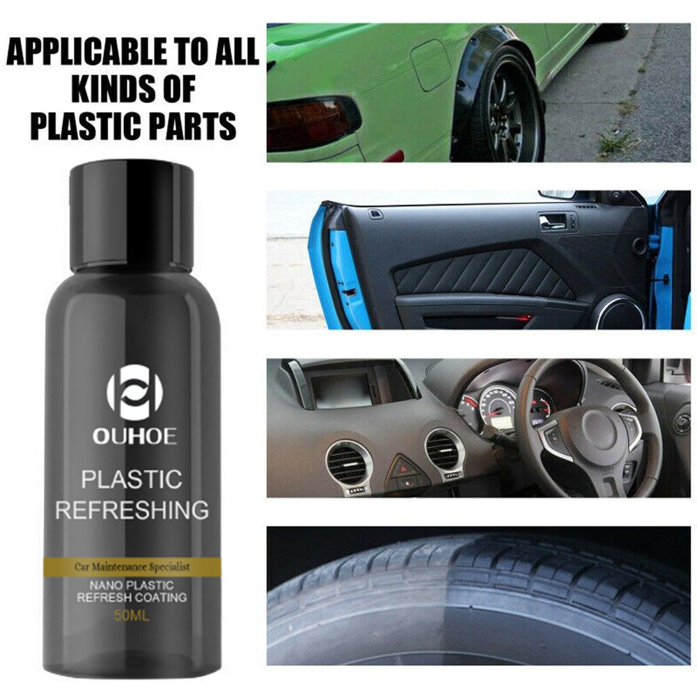 Car Interior Plastic Restorer Automotive Plastic Retreading Agent 50ml