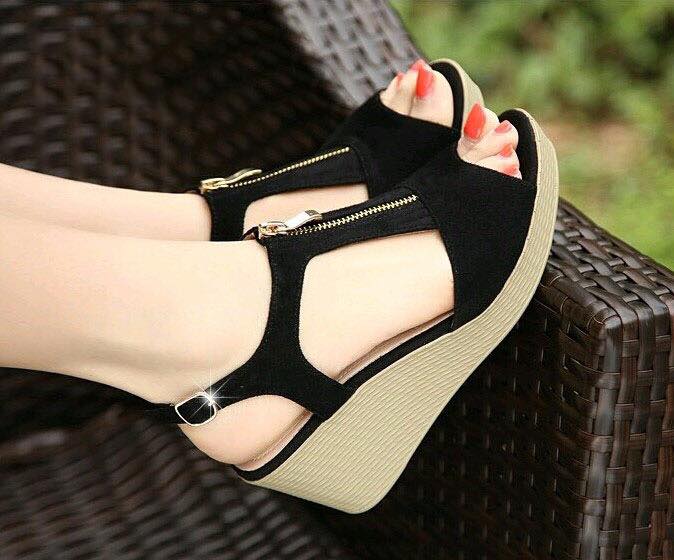 Giày cao gót 9 phân đế xuồng khóa kéo LT (X006)