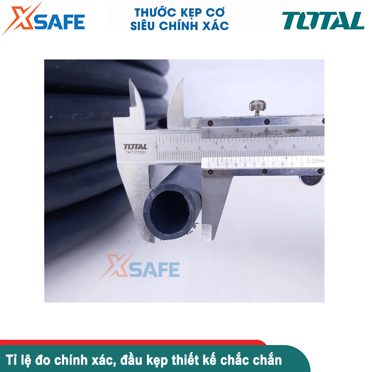 Thước kẹp cơ TOTAL 150mm-200mm, thước cặp phạm vi đo 0-150mm / 0-200mm chất liệu thép carbon, độ chính xác cao