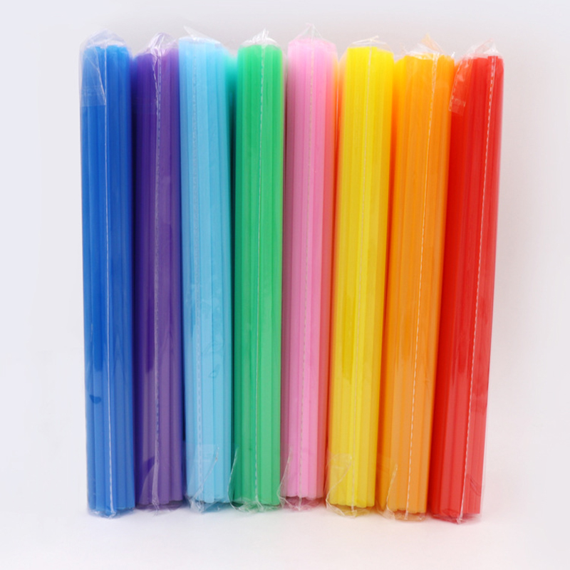 100 Chiếc Ống Hút Nhựa Dùng Một Lần Ống Hút Nhiều Màu 19CM