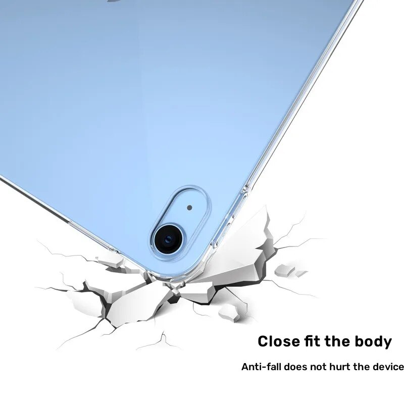 ZVTAIN Case for IPad 10th Generation 9th Casing Transparent Protective Case for IPad Air 5/4 Soft Silicone Cover for Pro 11 2022 2021 Mini 6 3 2 1 Back Cover IPad 7 8 Clear Shell