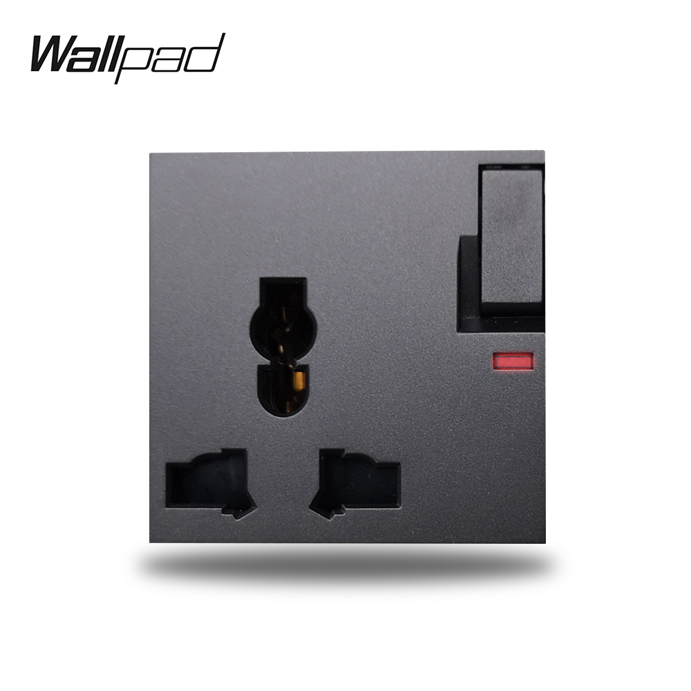 【LuxeGlow】Wallpad S6 Black White EU UK US Switched Universal Wall Electrical Power Socket Modular DIY Free Combination. 