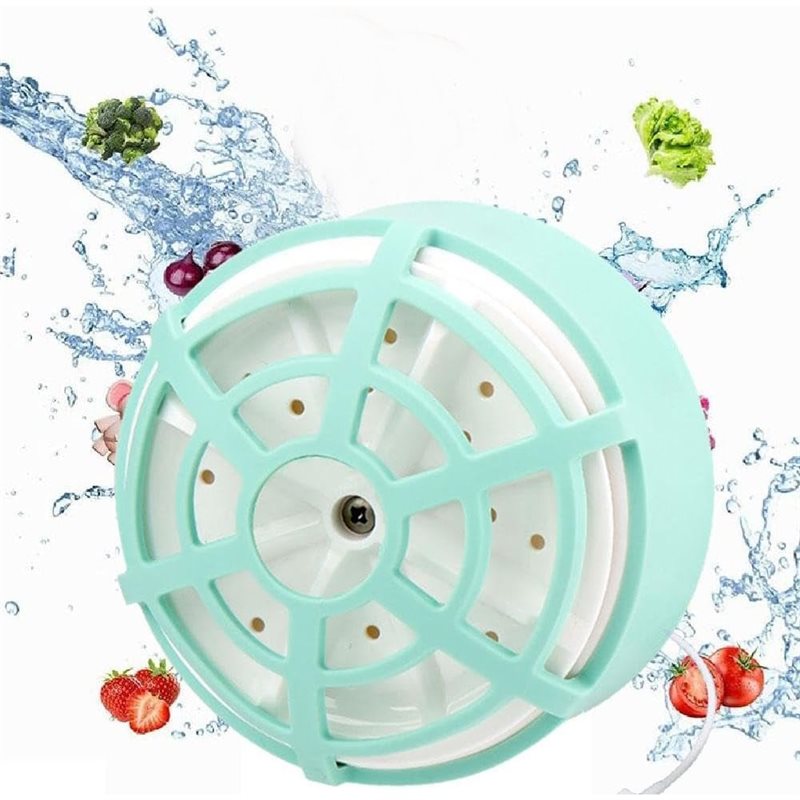 Fruit Vegetable Washing Machine, Waterproof Fruit Cleaner Device, Ultrasonic Electrolysis Veggie Purifier Mini Cleaner.