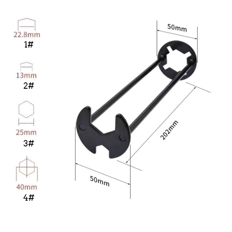 Sink wrench, water pipe, plumbing faucet, installation four-jaw, hexagonal board, combination tool