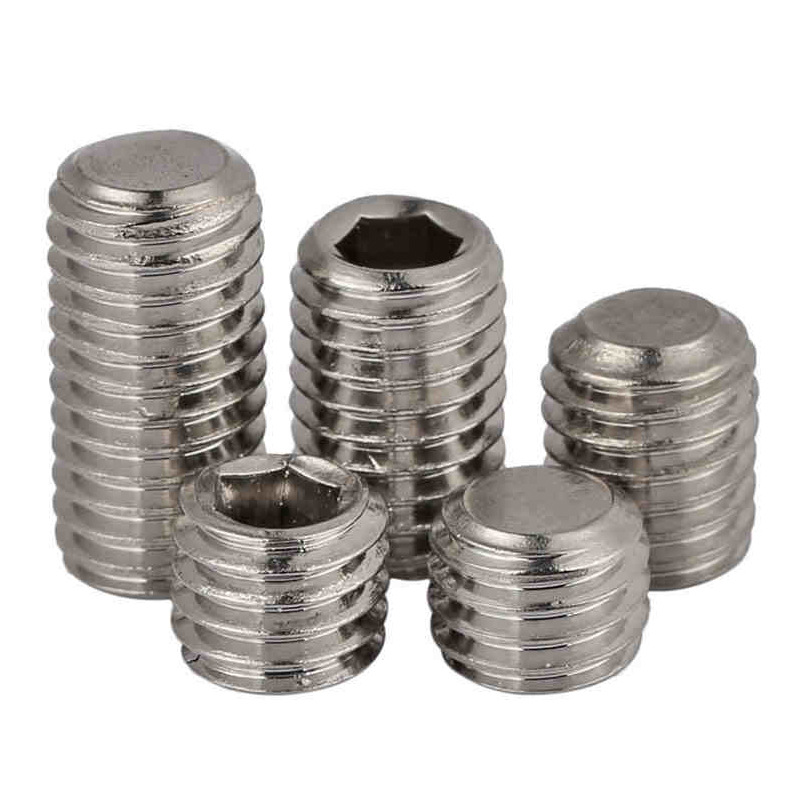 Vít đặt đầu dẹt bằng thép không gỉ 304 với măng sông lục giác bên trong không có đầu Vít Máy M2 m2, 5 m3 M4 M5