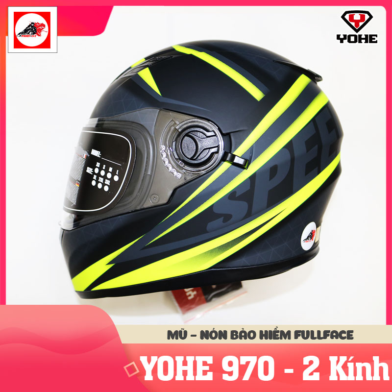 Mũ, nón bảo hiểm fullface Yohe 970 - 2 Kính