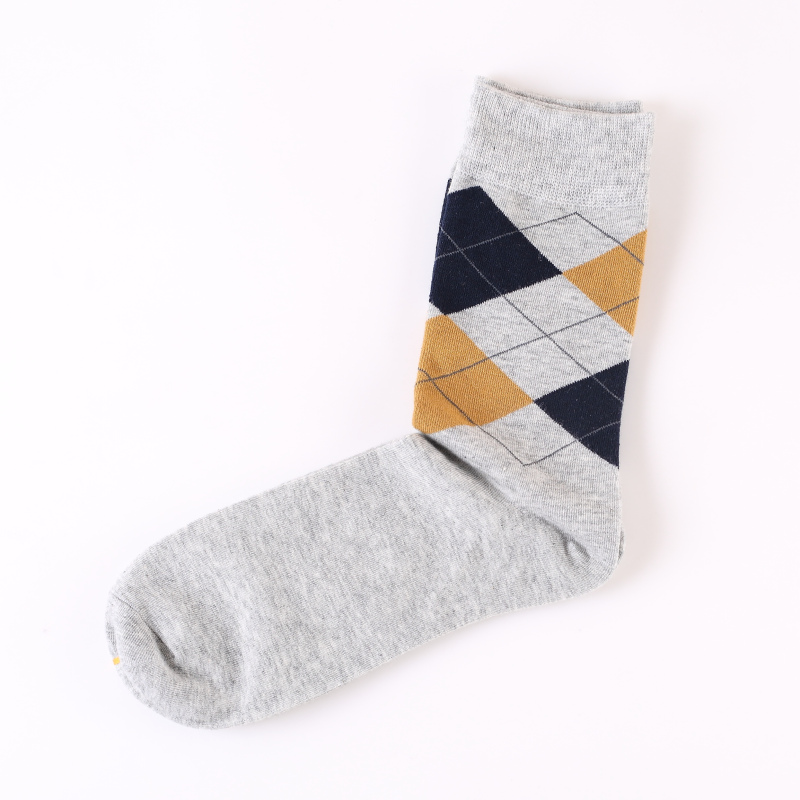 Tất Cổ Cao Nam Họa Tiết Quả Trám, Tất Giày Tây Nam Cao Cấp Phong Cách Châu Âu