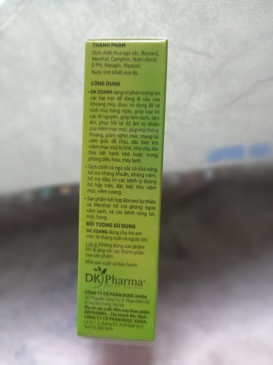 Xịt mũi thảo dược Dk Xoang 15ml