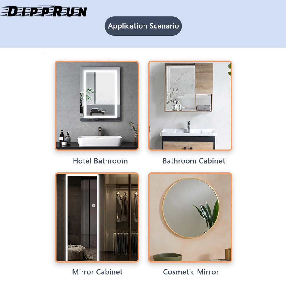 DIPPRUN 12V-24VTouch Sensor Switch for Bathroom Mirror LED Light Capacitive Touch Light Switch 12V24V Bathroom Smart Glass Capacitance Sensor Module