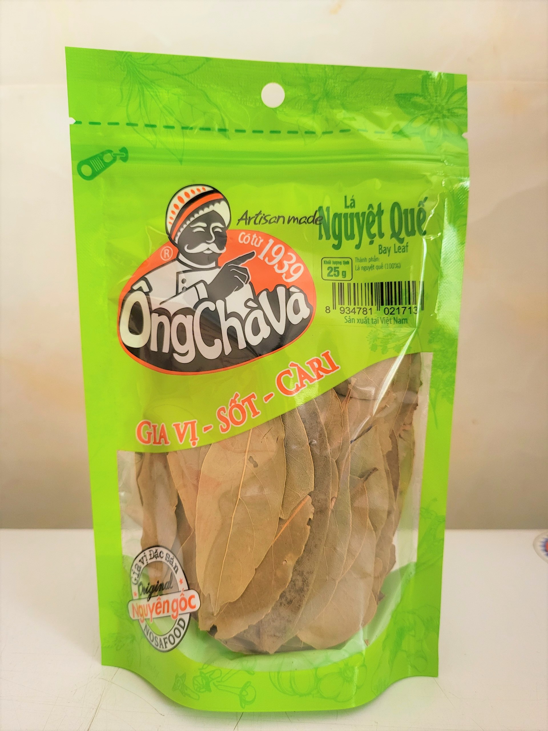 [Túi nhỏ 25g] LÁ NGUYỆT QUẾ Ông Chà Và [VN] NOSAFOOD Bay Leaf