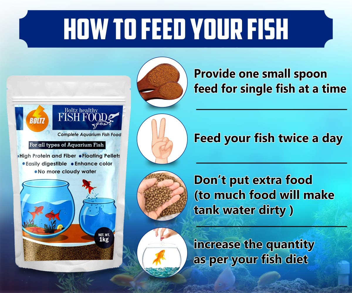 Boltz Granule Fish Food for Growth & Health of All Life Stages, Nutritionist Choice for Aquarium (1 KG). 