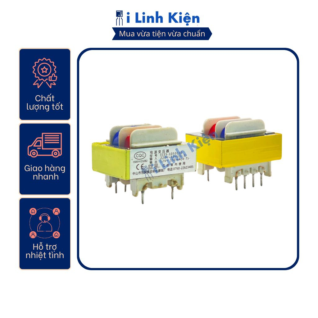 Biến áp nguồn hàn mạch 12V 150mA (biến áp PCB)