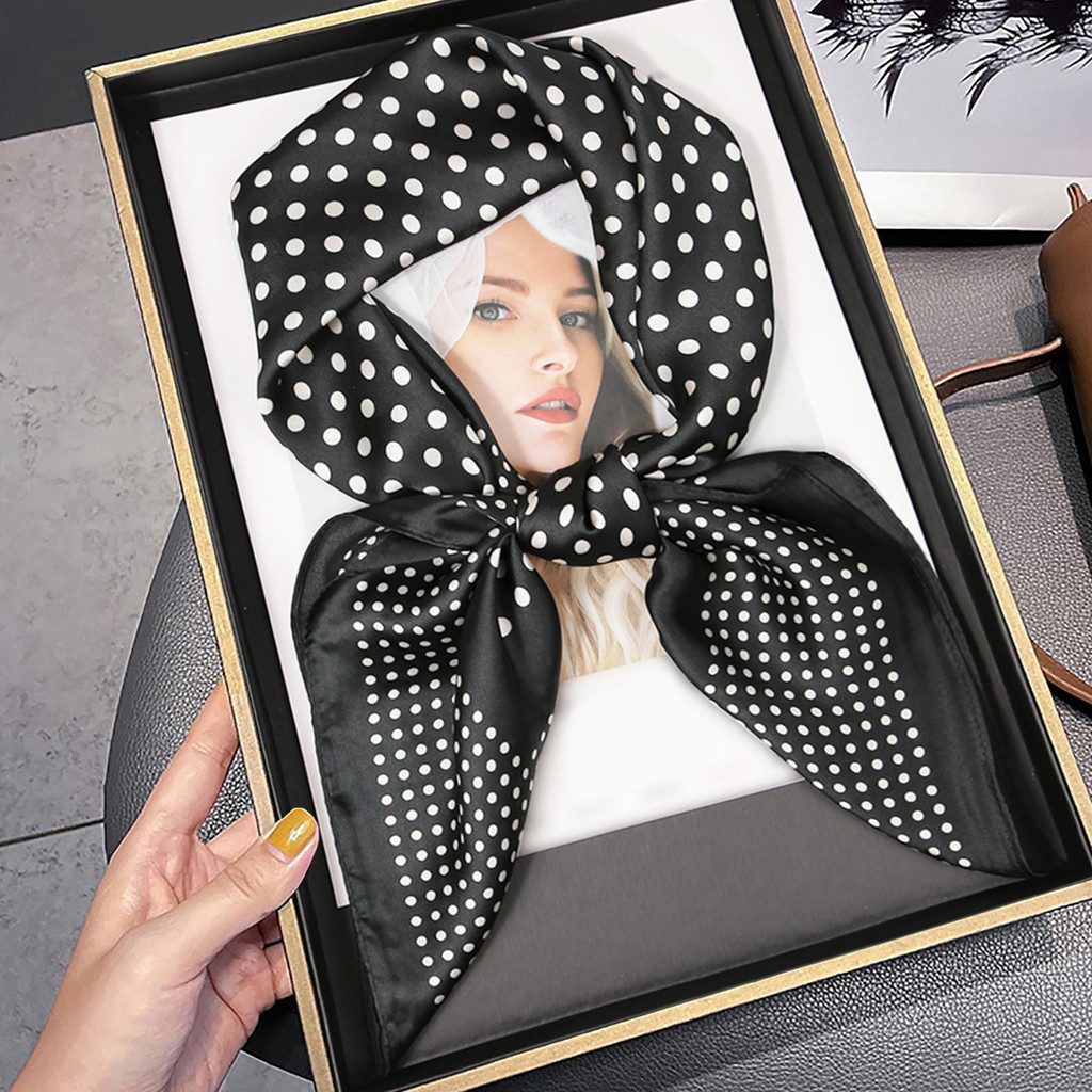 Imitation Silk Square Scarf 68cm/45g Women Multi-function Hair Band Accessories 1pcs WJ1026-402