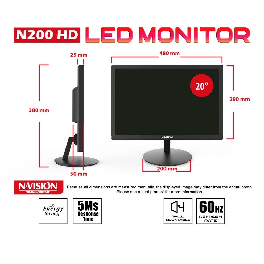 Nvision 19/20 inch Led Monitor | HD 