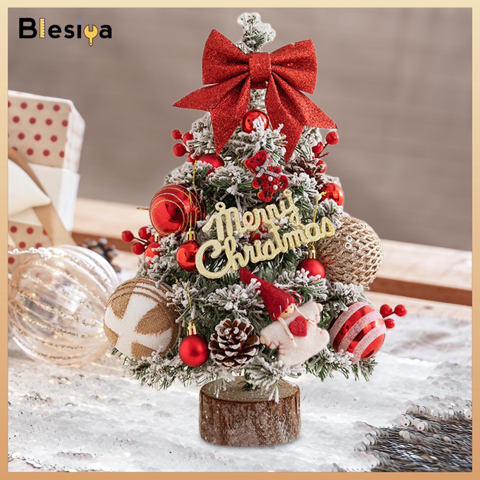 Blesiya Table Christmas Tree with LED Christmas Tree Ornament Holiday Xmas Tree for Living Room Fireplace Holiday Table Decoration