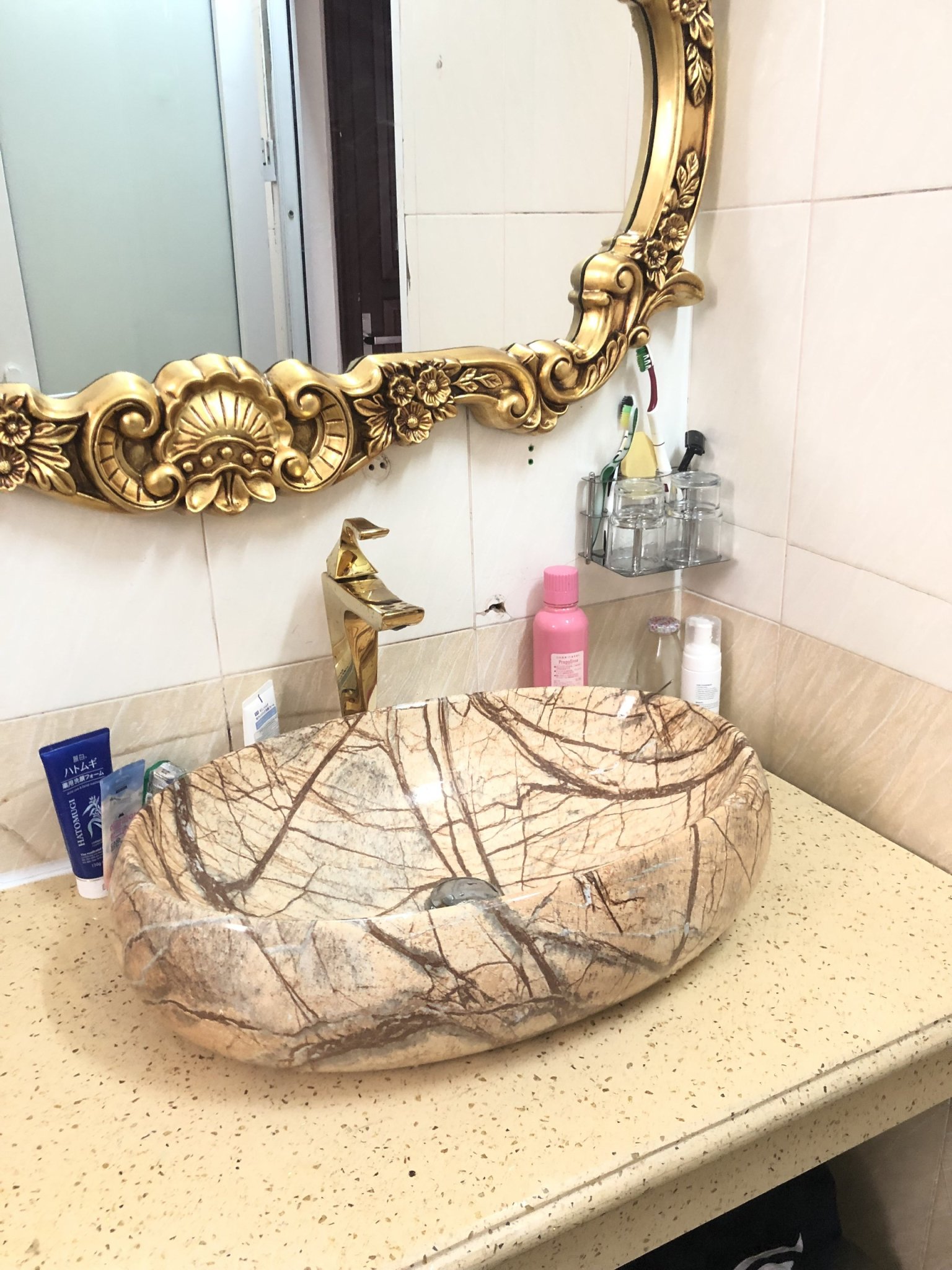 CHẬU RỬA MẶT, LAVABO, vân gỗ đẹp GROVES GRL 065CP