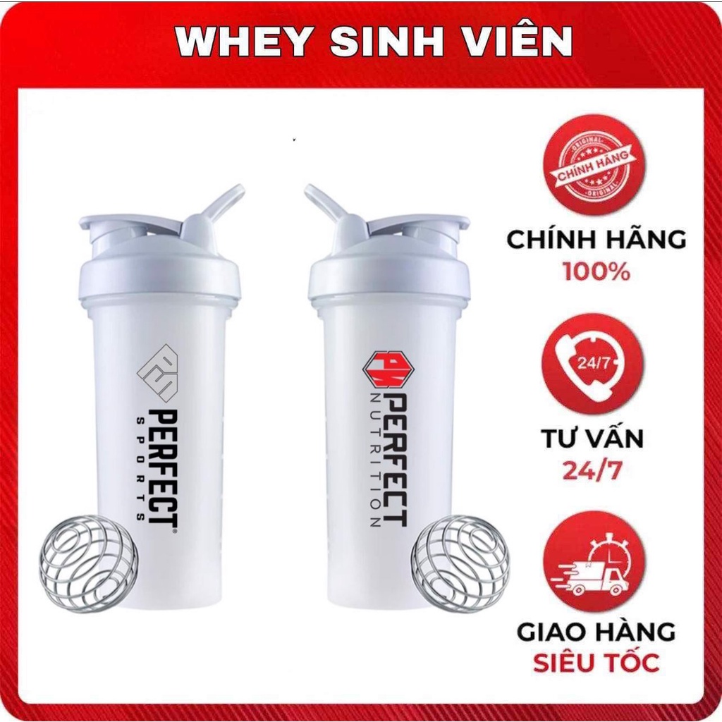 [1200ml } Bình uống Nước Bình lắc Tập Gym Phụ Kiện Tập Luyện Thể hình Perfect Nutrition Shaker