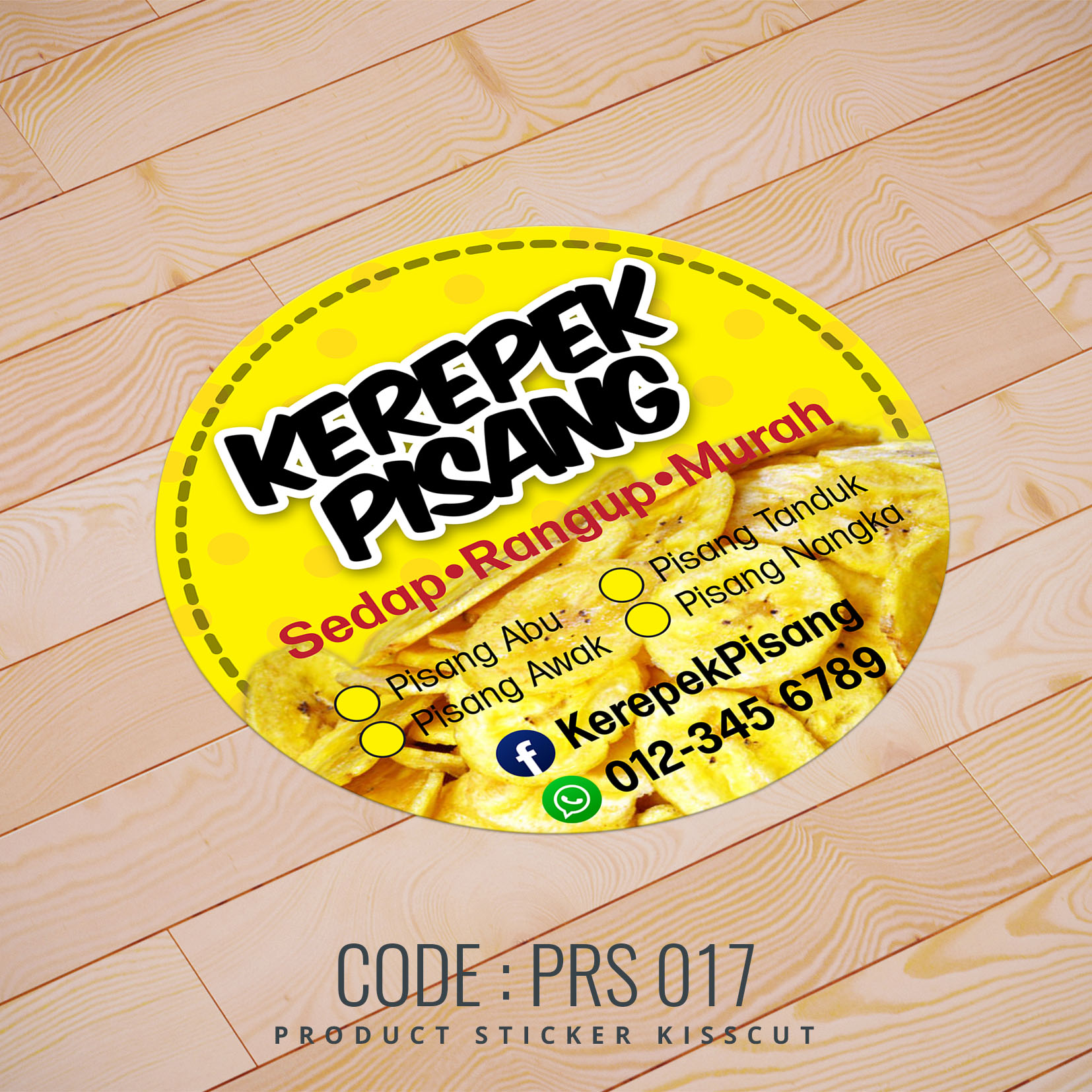 Sticker Kerepek Pisangsticker Kerepek Lazada 2171