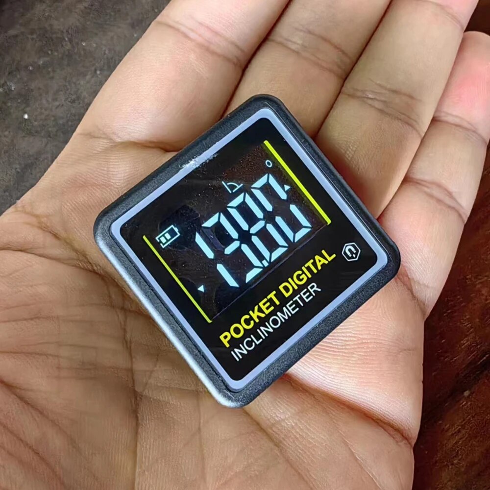 【Customer favorite】 Digital Inclinometer Lcd Backlight Digital Protractor Slope Meter Digital Angle Ruler Single-Side Magnetics Protractor