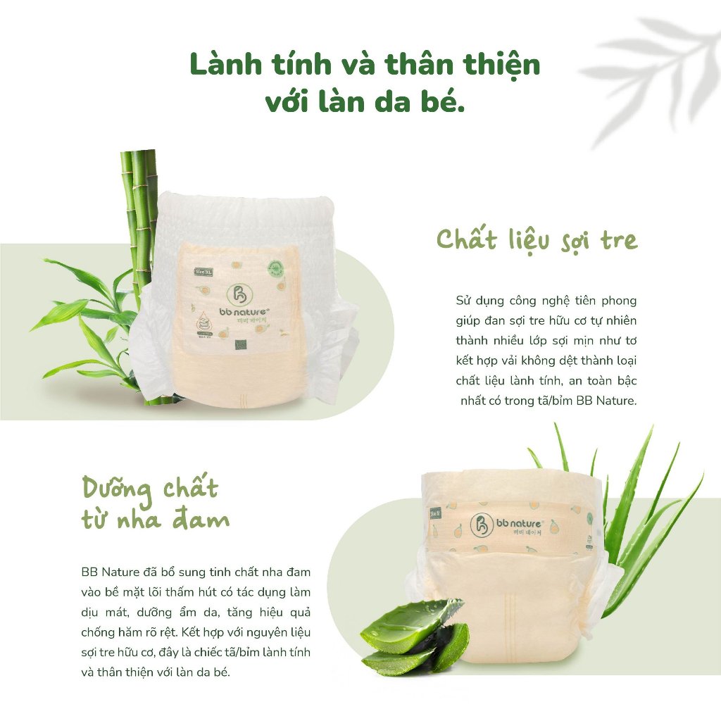 Combo 2 miếng dùng thử BB Nature đủ size cho bé từ 3-25kg