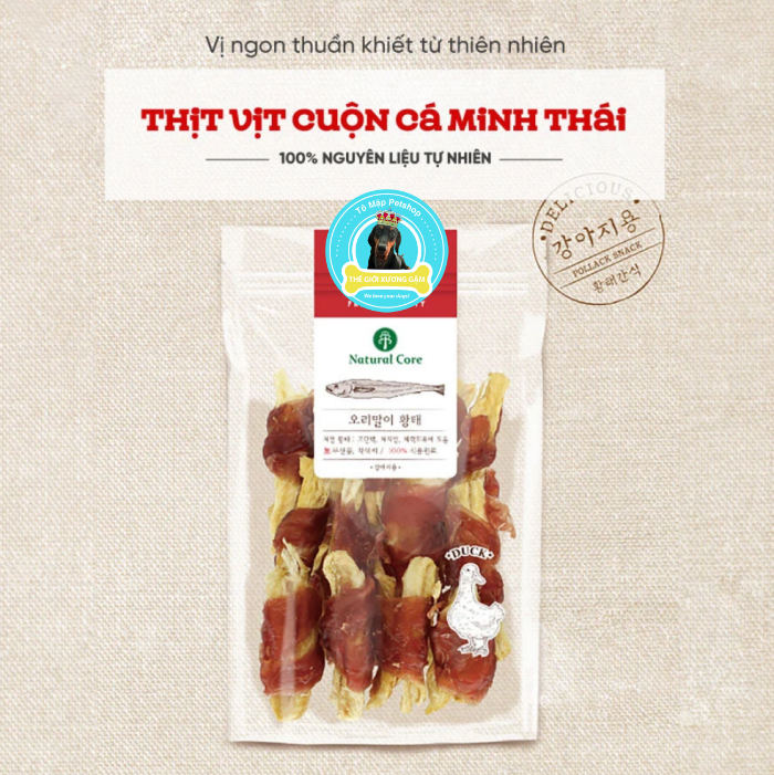 NATURAL CORE SNACK THỊT CUỘN KHÔ CÁ MINH THÁI