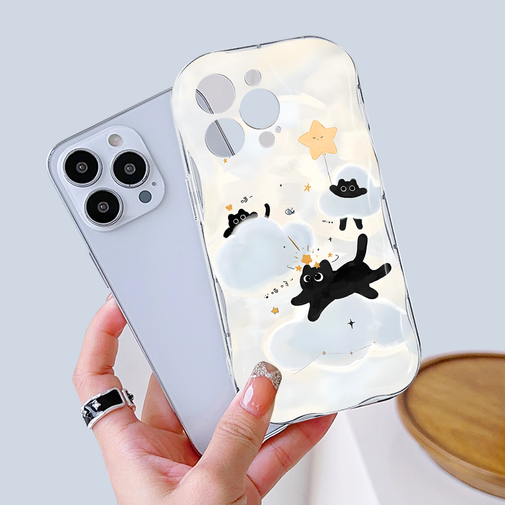 YYDS%20for%20Infinix%20Smart%209%20Hot%2050i%20Back%20Cover%20Cute%20Little%20Black%20Cat%20Case%20Soft%20Texture%20Wavy%20Edge%20Silicone%20Mobile%20Cover%20-%20Image%205