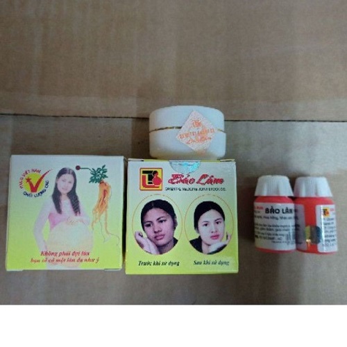 Kem ngừa mụn trắng da Bảo Lâm 10g