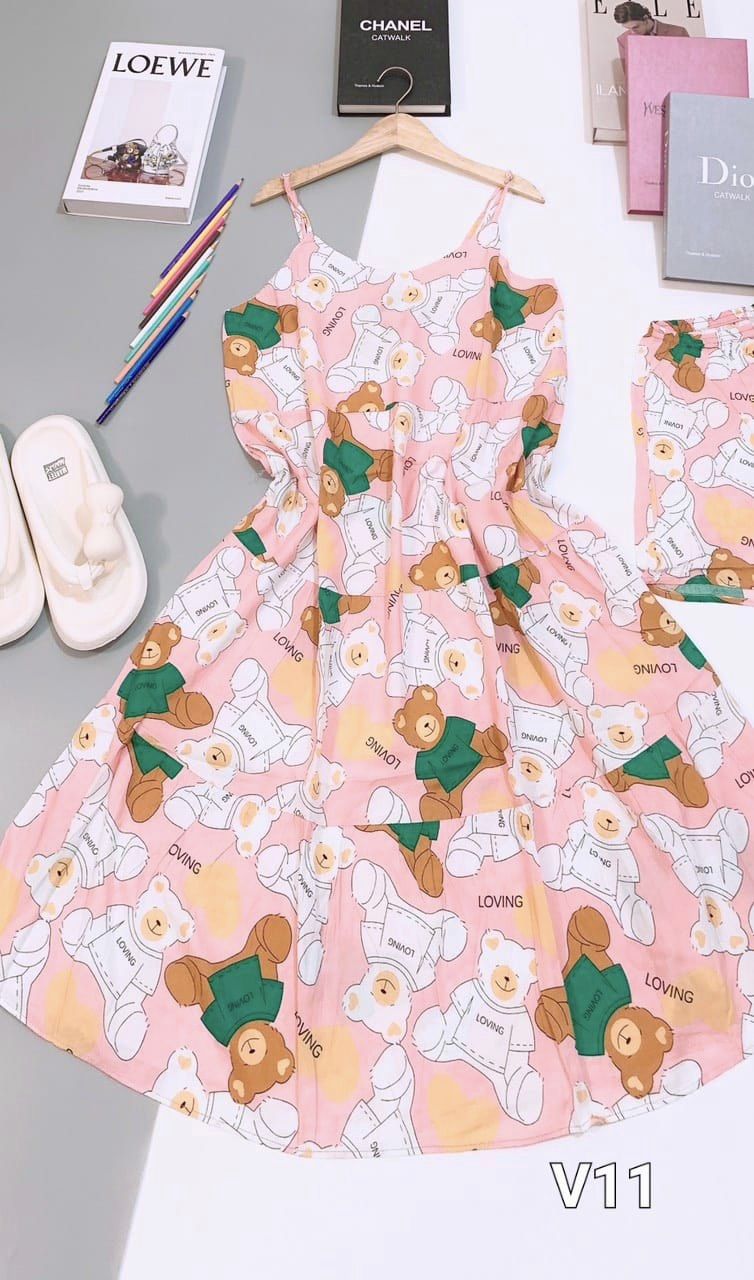 ĐẦM TOLE DÂY KÈM QUẦN (M-XL)