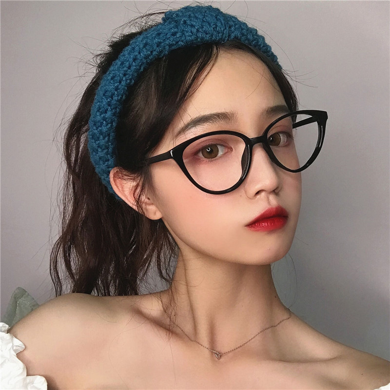 Personality Fashion Cat Eye Glasses Women Triangle Frame Party Computer Game Protection Eye Eyeglasses Runrui. 